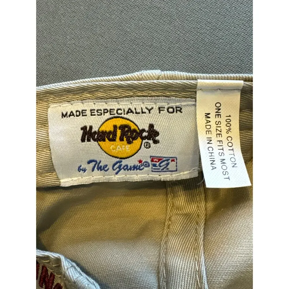 Hard Rock Cafe San Antonio The Game Khaki Strapback Hat All Is One 100% Cotton